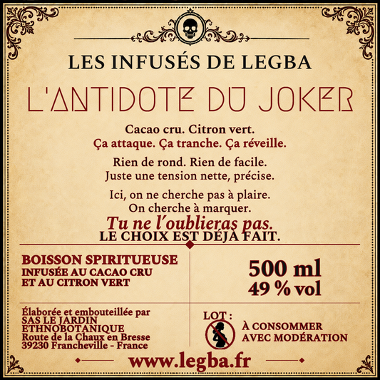 L'Antidote du Joker : rhum infusé l'audace en Fusion