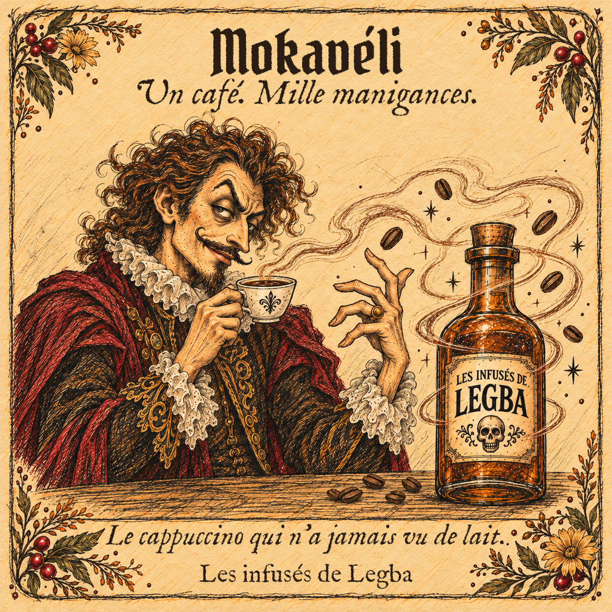 Mokavéli - Coffee and rooibos rum, 49% spirit drink