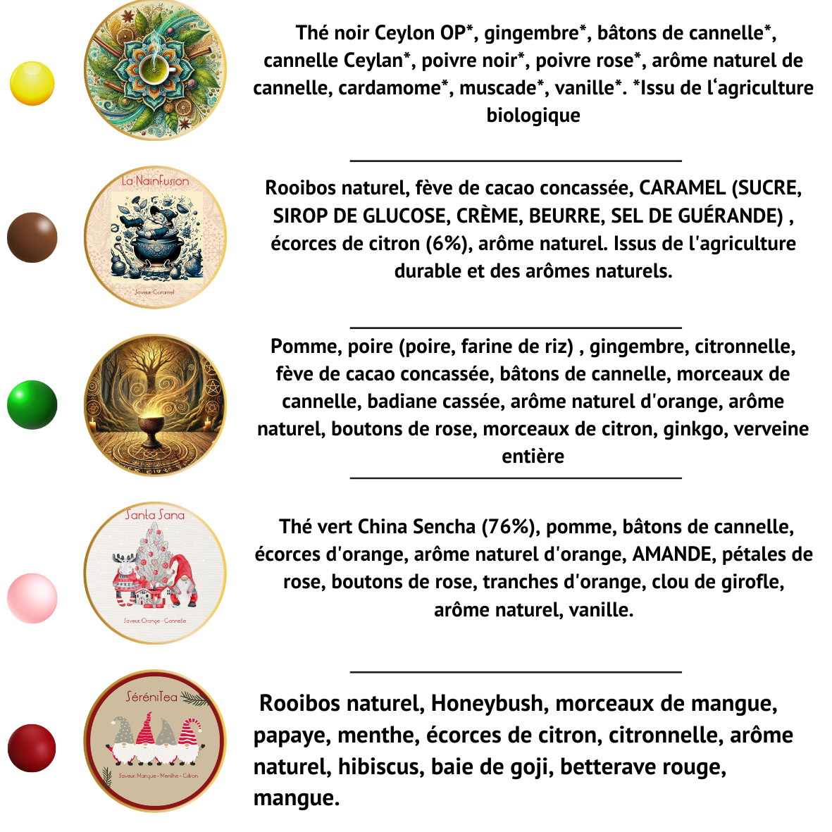 Coffret de 5 boules de Noël infusées pour 30€, décoration et cadeau original pour Noël