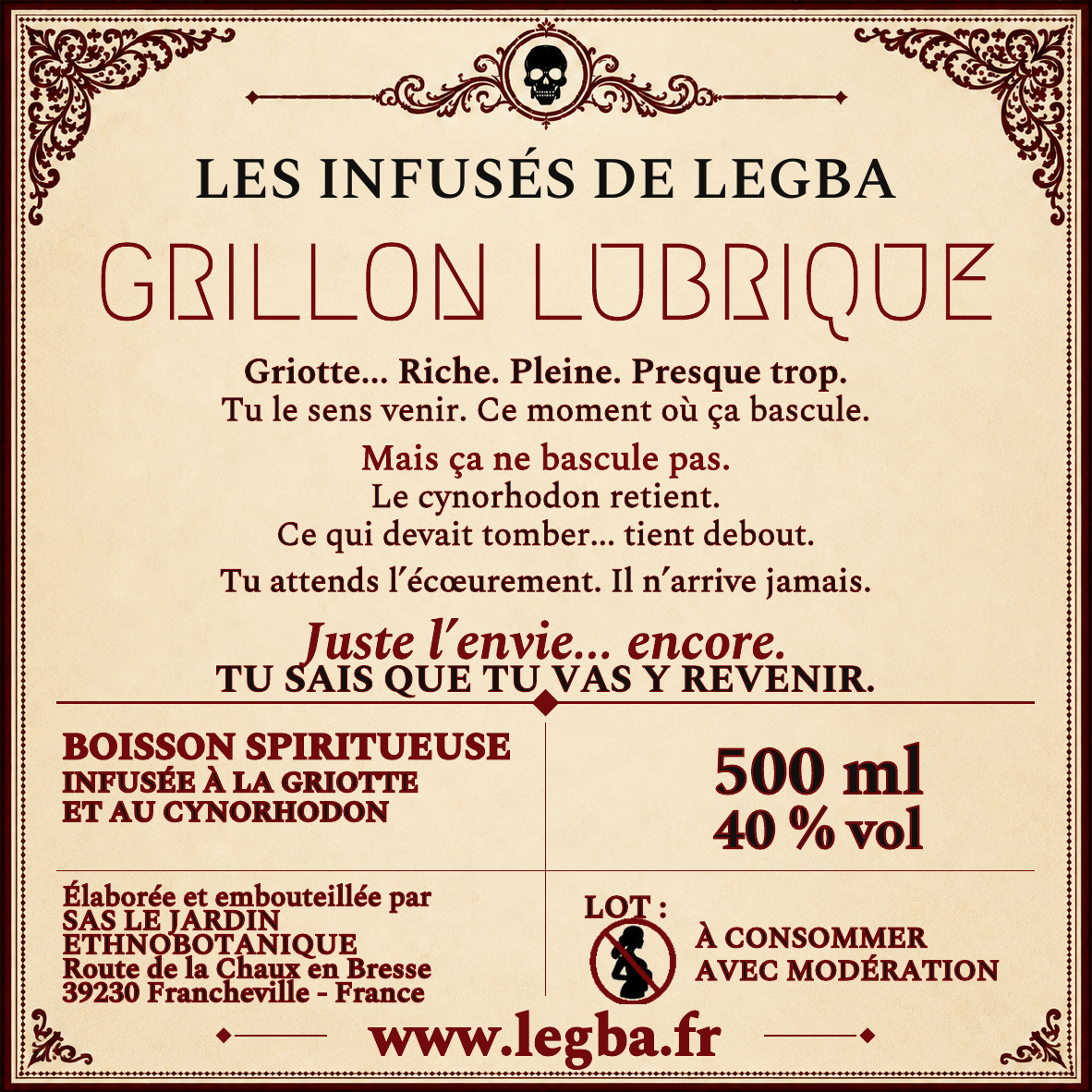 Grillon Lubrique – Rhum infusé griotte & ananas