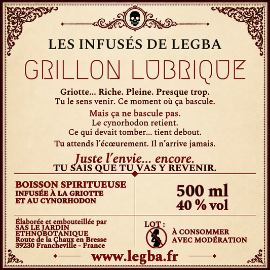 Grillon Lubrique – Rhum infusé griotte & ananas