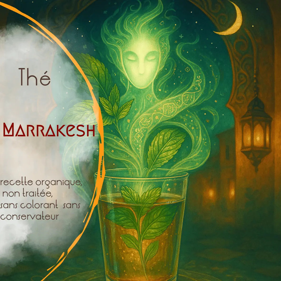 Thé vert à la menthe poivrée Nuit de Marrakesh, thé en vrac LEGBA