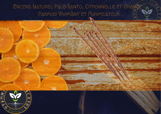 Encens Naturel Palo Santo, Citronnelle et Orange : Parfum Vivifiant et Purificateur - LEGBA