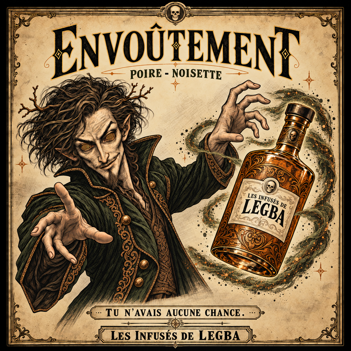 Envoûtement - Rhum noisette, noix et gingembre, boisson spiritueuse 49 %