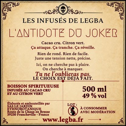 L'Antidote du Joker : rhum infusé l'audace en Fusion