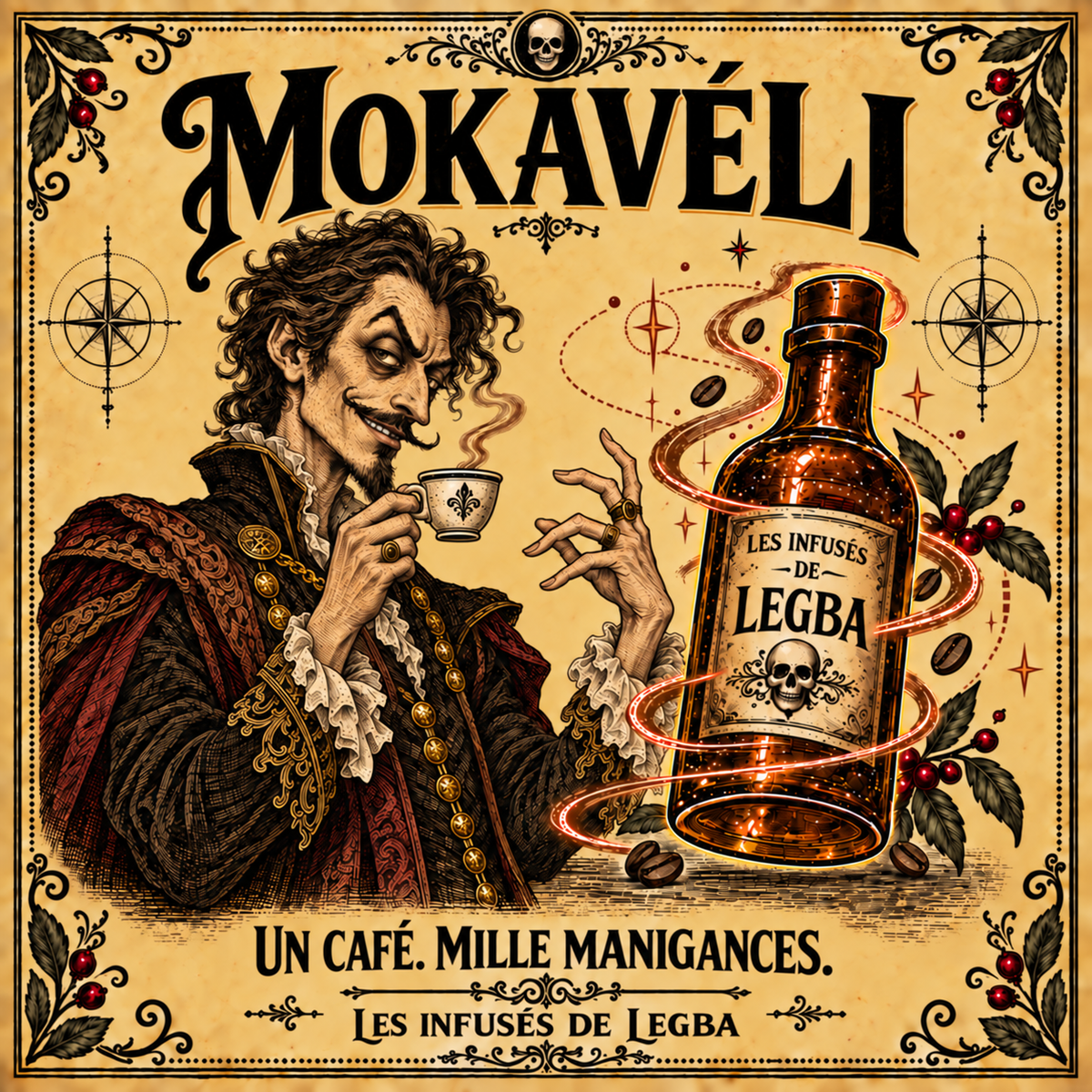 Mokavéli - Rhum café et rooibos, boisson spiritueuse 49 %