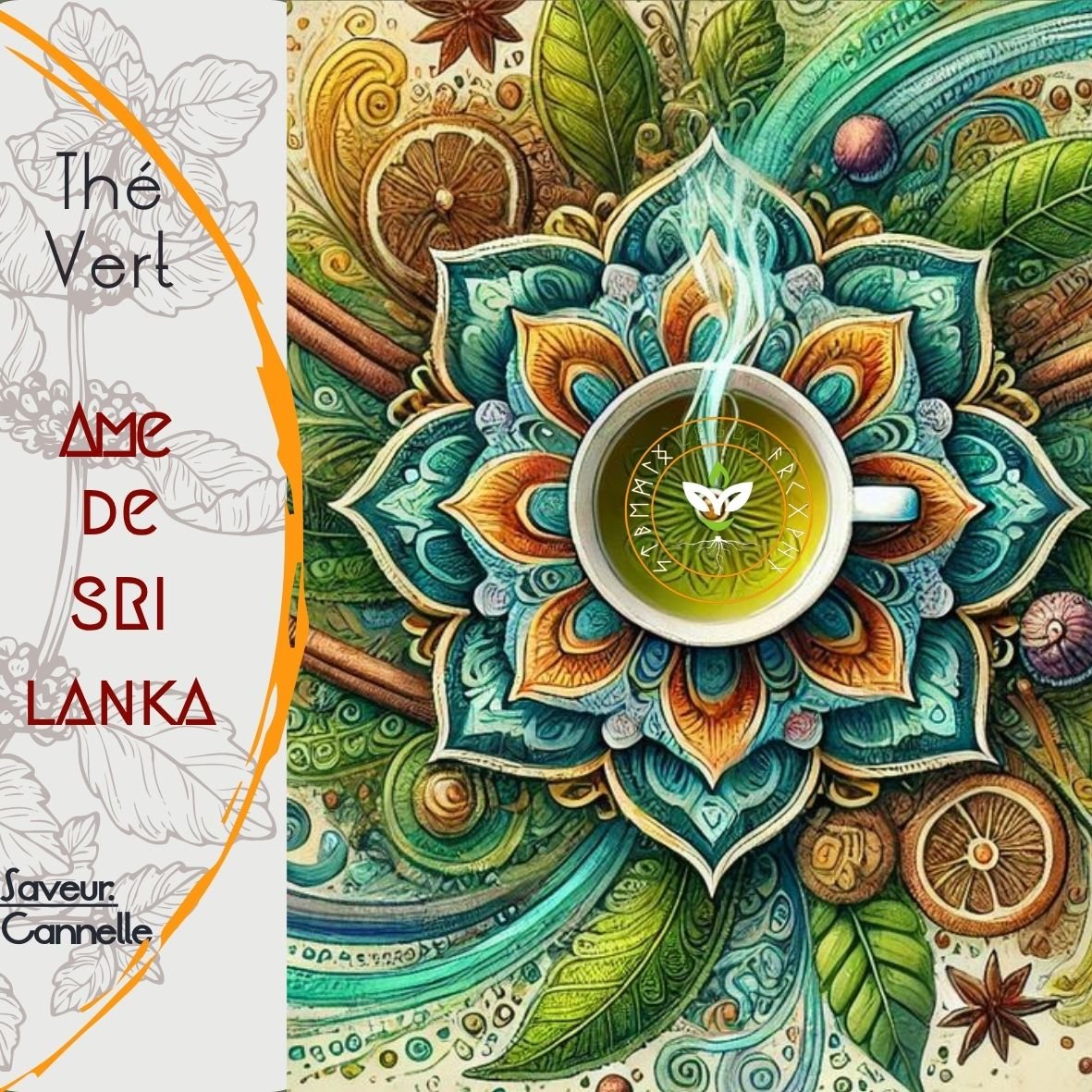 Thé Noir Âme de Sri Lanka LEGBA, mélange cannelle épices à base de thé noir Ceylon OP, gingembre, cardamome et vanille